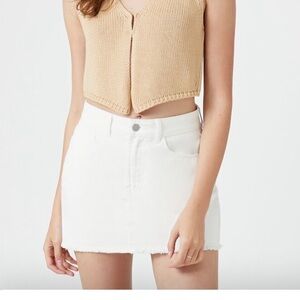 Forever 21 Never Worn White Denim Mini Skirt